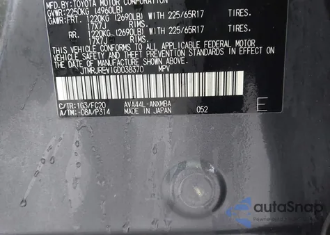 2016 Toyota Rav4 Hybrid Xle z USA, uszkodzony, nr VIN JTMRJREV1GD038370